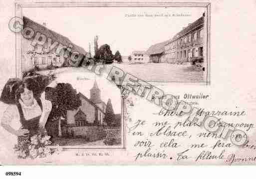 Ville de OTTWILLER, carte postale ancienne