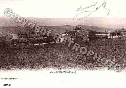 Ville de POMMIERS, carte postale ancienne