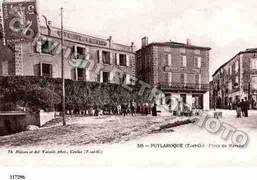 Ville de PUYLAROQUE, carte postale ancienne