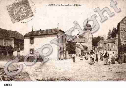 Ville de RAZE, carte postale ancienne