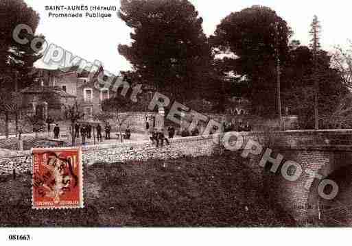 Ville de SAINTAUNES, carte postale ancienne