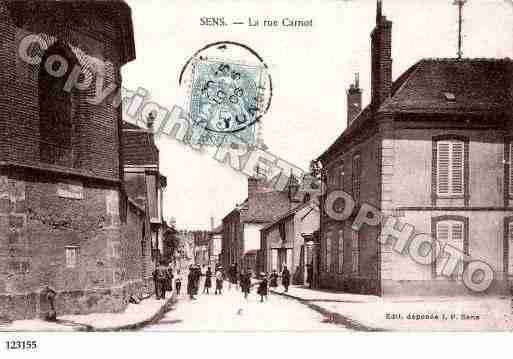 Ville de SENS, carte postale ancienne