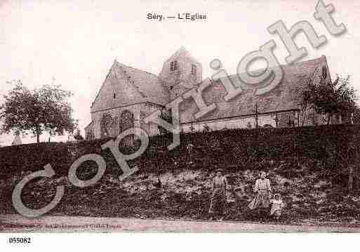 Ville de SERY, carte postale ancienne