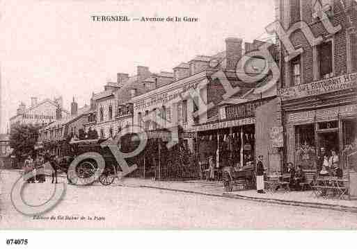 Ville de TERGNIER, carte postale ancienne