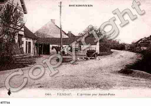 Ville de VENDAT, carte postale ancienne