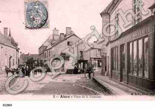 Ville de AHUN, carte postale ancienne