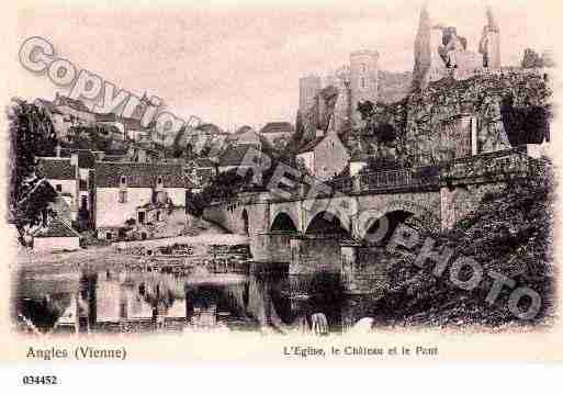 Ville de ANGLESSURL\'ANGLIN, carte postale ancienne Ville de ANGLESSURL\'ANGLIN, carte postale ancienne