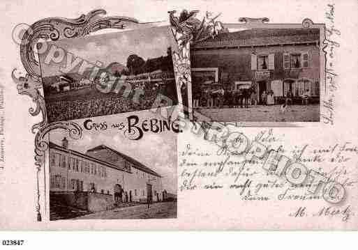 Ville de BEBING, carte postale ancienne