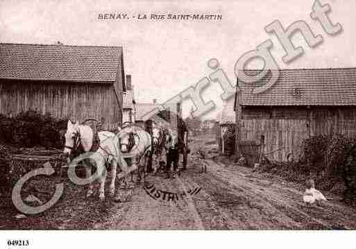 Ville de BENAY, carte postale ancienne