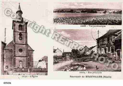 Ville de BROUVILLER, carte postale ancienne