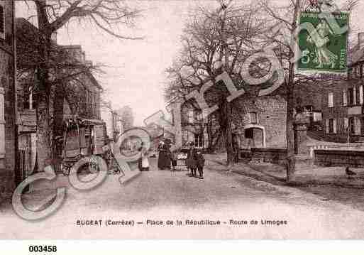 Ville de BUGEAT, carte postale ancienne