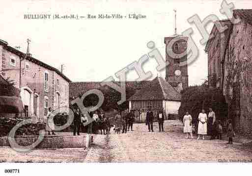 Ville de BULLIGNY, carte postale ancienne