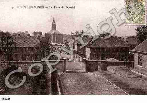 Ville de BULLYLESMINESGRENAY, carte postale ancienne