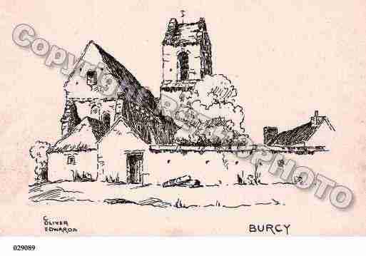 Ville de BURCY, carte postale ancienne