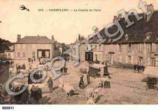 Ville de CHAMPLEMY, carte postale ancienne