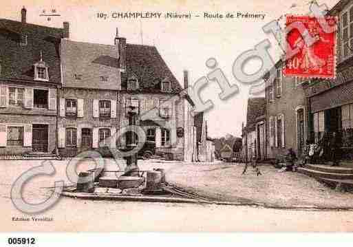 Ville de CHAMPLEMY, carte postale ancienne