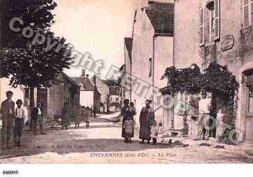 Ville de CHEVANNES, carte postale ancienne