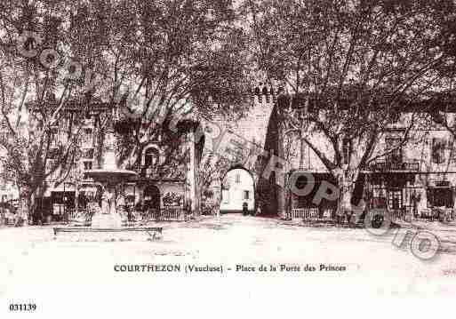 Ville de COURTHEZON, carte postale ancienne