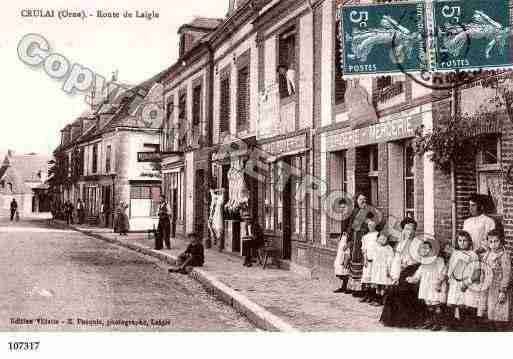 Ville de CRULAI, carte postale ancienne