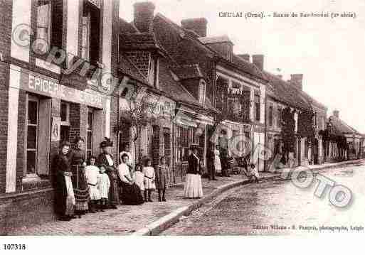 Ville de CRULAI, carte postale ancienne