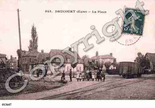 Ville de DRUCOURT, carte postale ancienne