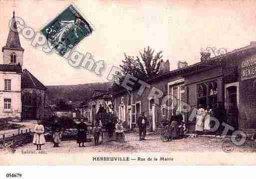 Ville de HERBEUVILLE, carte postale ancienne