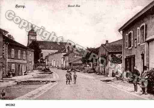 Ville de HERNY, carte postale ancienne