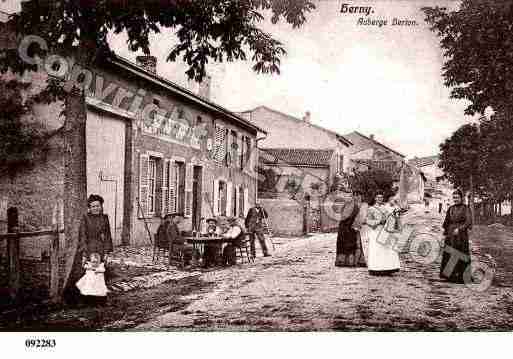 Ville de HERNY, carte postale ancienne