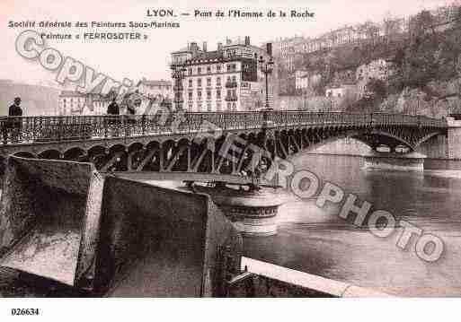 Ville de LYON, carte postale ancienne