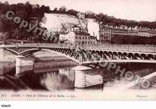 Ville de LYON, carte postale ancienne