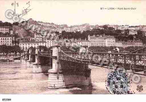 Ville de LYON, carte postale ancienne