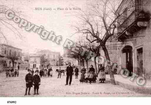 Ville de MUS, carte postale ancienne