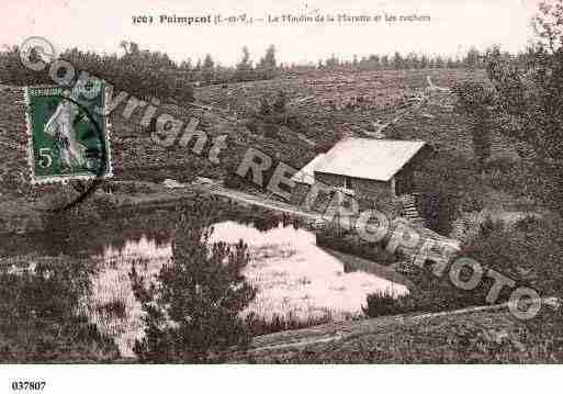 Ville de PAIMPONT, carte postale ancienne