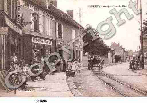 Ville de PIERRY, carte postale ancienne