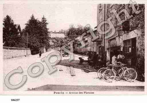 Ville de PONCIN, carte postale ancienne
