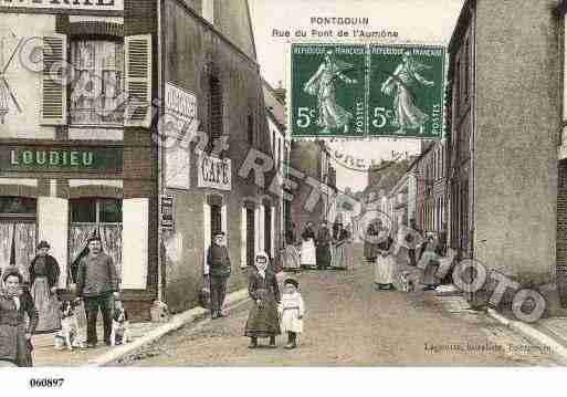 Ville de PONTGOUIN, carte postale ancienne