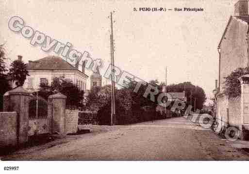 Ville de PUJO, carte postale ancienne