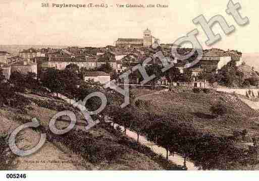 Ville de PUYLAROQUE, carte postale ancienne