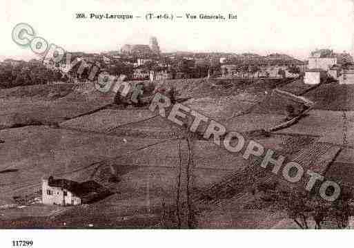 Ville de PUYLAROQUE, carte postale ancienne