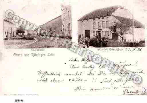 Ville de RITZING, carte postale ancienne Ville de RITZING, carte postale ancienne