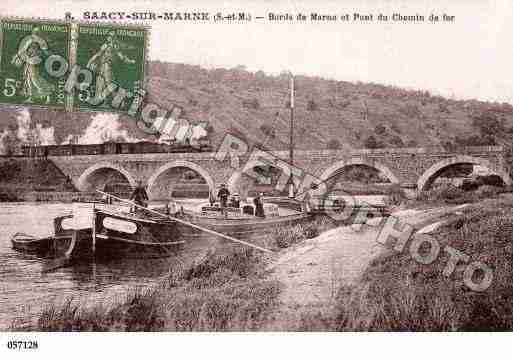 Ville de SAACYSURMARNE, carte postale ancienne