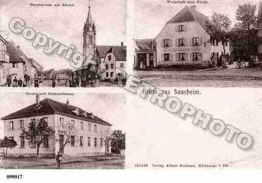 Ville de SAUSHEIM, carte postale ancienne