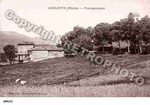 Ville de AZOLETTE, carte postale ancienne