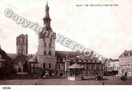 Ville de BAILLEUL, carte postale ancienne