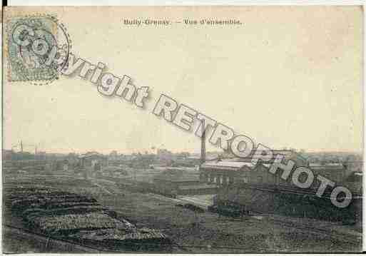 Ville de BULLYLESMINESGRENAY, carte postale ancienne