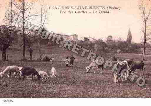 Ville de FONTAINESSAINTMARTIN, carte postale ancienne Ville de FONTAINESSAINTMARTIN, carte postale ancienne