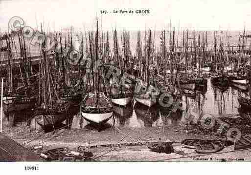 Ville de GROIX, carte postale ancienne