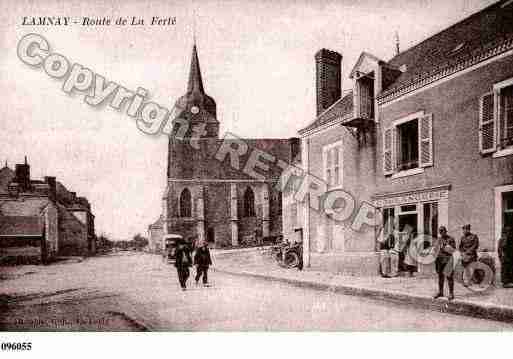 Ville de LAMNAY, carte postale ancienne