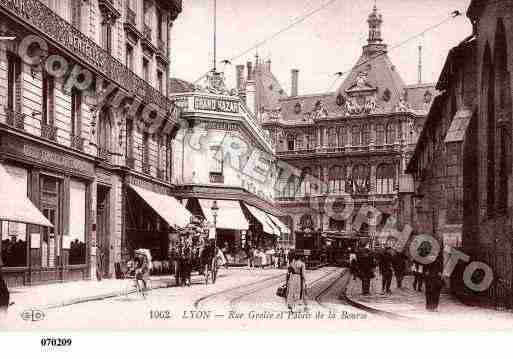 Ville de LYON, carte postale ancienne