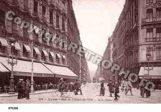 Ville de LYON, carte postale ancienne